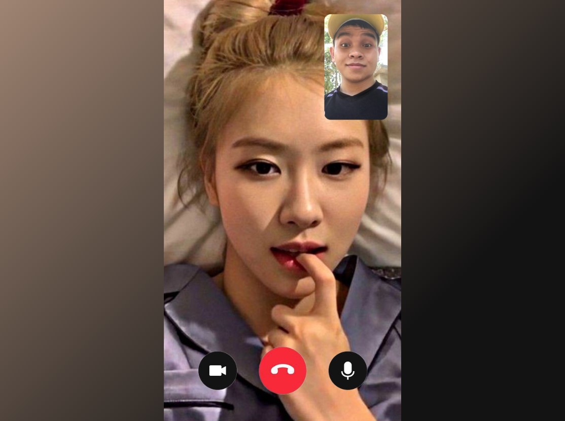 Ghep ảnh vào video call cùng idol